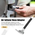 thumbnail image 2 of 10cm Car Tire Valve Connect Pipe Air Chuck Inflator Pump Extension Hose Adapter Black, 2 of 6