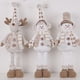 thumbnail image 4 of SUSUchens Muñeco de nieve navideño de patas largas retráctiles, bufanda tejida a mano, orejeras de felpa, adorno de alce de escritorio para Navidad, regalo festivo para vacaciones, estilo A, 4 of 8
