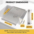 thumbnail image 4 of Roll Up Dish Drying Rack, 18.5" x 15.7" Stainless Steel Foldable Sink Rack, Anti-Slip Over Sink Storage Rack, Multi-Purpose Kitchen Drying Organizer for Sink Top, 4 of 8