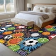 thumbnail image 4 of Sports Theme Area Rugs 5x7 ft Basketball Rugby Baseball Football Washable Rug Non Slip Indoor Carpet Absorbent Floor Mat for Living Room Bedroom Dining Room, 4 of 9