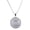 Silver, variant on Men's Stainless Steel Iced CZ Last Supper Medallion Pendant, 24" Box Chain Necklace SCP 5019 S