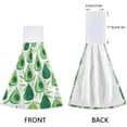 thumbnail image 4 of SKYSONIC 12"x17" Hanging Kitchen Hand Towels Dishcloths Sets with Loop, Cute Fruit Avocado Absorbent Hand Towels 2 Piece Sets Organic Avocado Leaves, 4 of 6