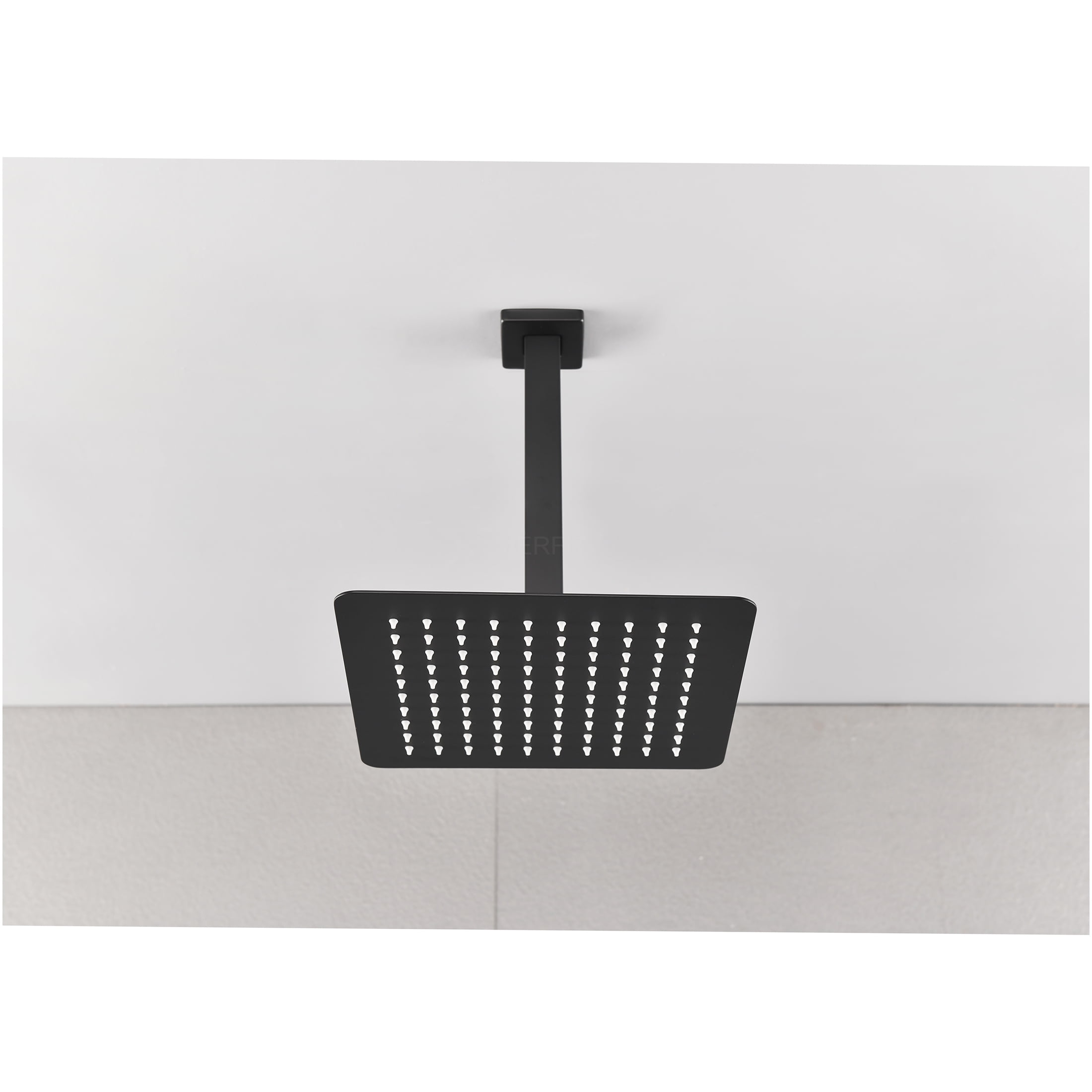 JERFIT 10 Inch Matte Black Rain Shower Head, High Pressure Stainless Steel Rainfall Showerhead with Water Saving and Self-Cleaning Nozzles