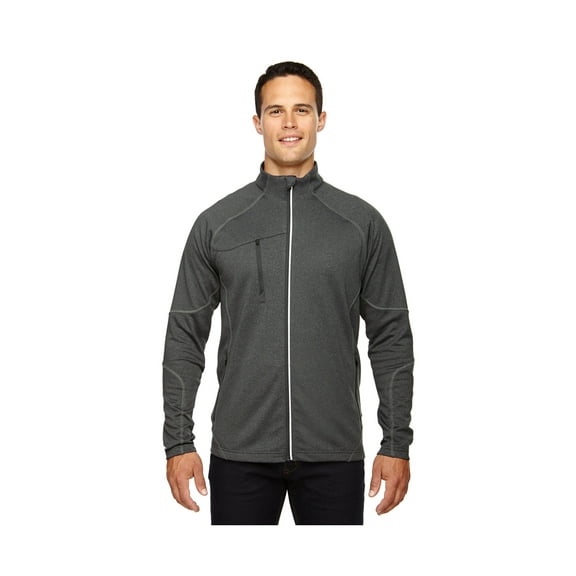 North End Men's Chest Pocket Coil Zipper Fleece Jacket, Style 88174