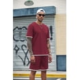 thumbnail image 5 of COOFANDY Men's 2 Pieces Cotton Linen Set Long Sleeve Henley Shirts Casual Beach Pants With Pockets Summer Yoga Outfits, 5 of 7