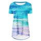 thumbnail image 4 of Fiudx Camisas de Mujer Top de Cuello Redondo de Manga Corta Raglán Largo con Espalda Corta y Estampado Informal para Mujer, 4 of 5
