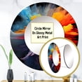 thumbnail image 3 of Designart "Of Colorlessness Rainbow Shades painting" Abstract Multi-Color Large Round Mirror - Round Bedroom Mirror Wall Decor - Traditional Round Printed Mirror - 36" x 36", 3 of 6