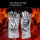 thumbnail image 4 of Guantes de Trabajos de soldadura de seguridad aluminizados resistentes al calor de alta temperatura guantes con aislamiento de papel de aluminio de 38cm/14,96", 4 of 5