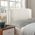 thumbnail image 2 of Modway Zahra Channel Tufted Performance Velvet Full Platform Bed in White, 2 of 8