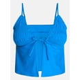 thumbnail image 5 of No Boundaries Smocked Flyaway Tankini Swim Top, Women's XXS-XXL, 5 of 5