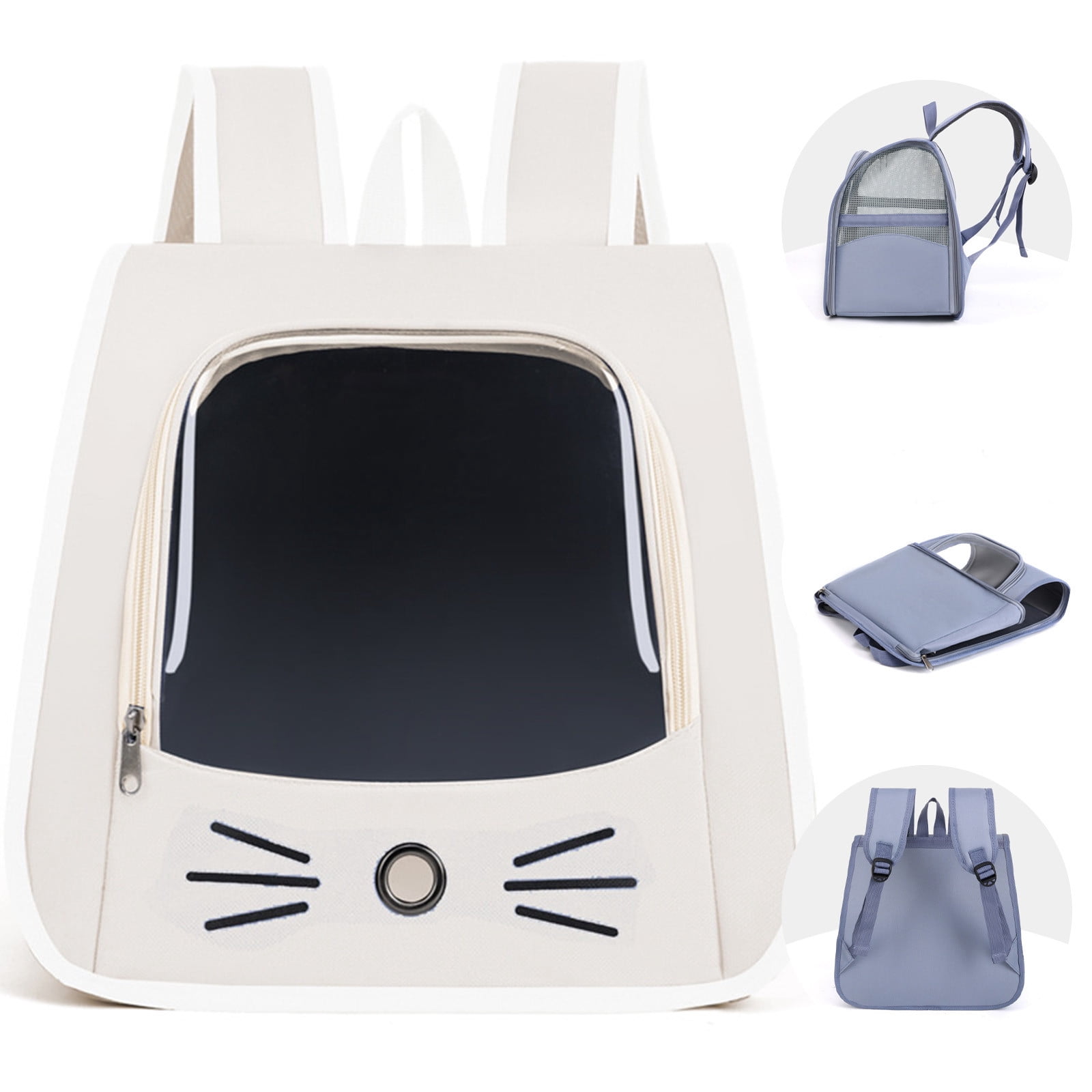 Msgweeeg Soft Cats Carrier Dog Carrier Handheld Backpack 2 In 1 Cats Carrier Foldable Pet Backpack for Small Dogs Cats Pet Sling Carrier Suitable for Outdoor Hiking Vet Visits Travel