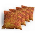 thumbnail image 5 of Ambesonne Orange Throw Pillow Cover 4 Pack, Vintage Mosaic Grunge, 24", Orange Mustard, 5 of 7