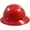 Red, variant on MSA V-Gard Full Brim Hard Hats with One Touch Suspensions Green