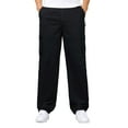 thumbnail image 1 of Mens Cotton Plus Size Pocket Solid Elastic Waist Pants Overall Pants, 1 of 6