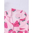 thumbnail image 6 of ATAIKU S-XXL Womens Pajamas Set Strawberry Short Sleeve Button Down Sleepwear Top and Shorts 2 Piece Pjs Lounge Set, 6 of 10