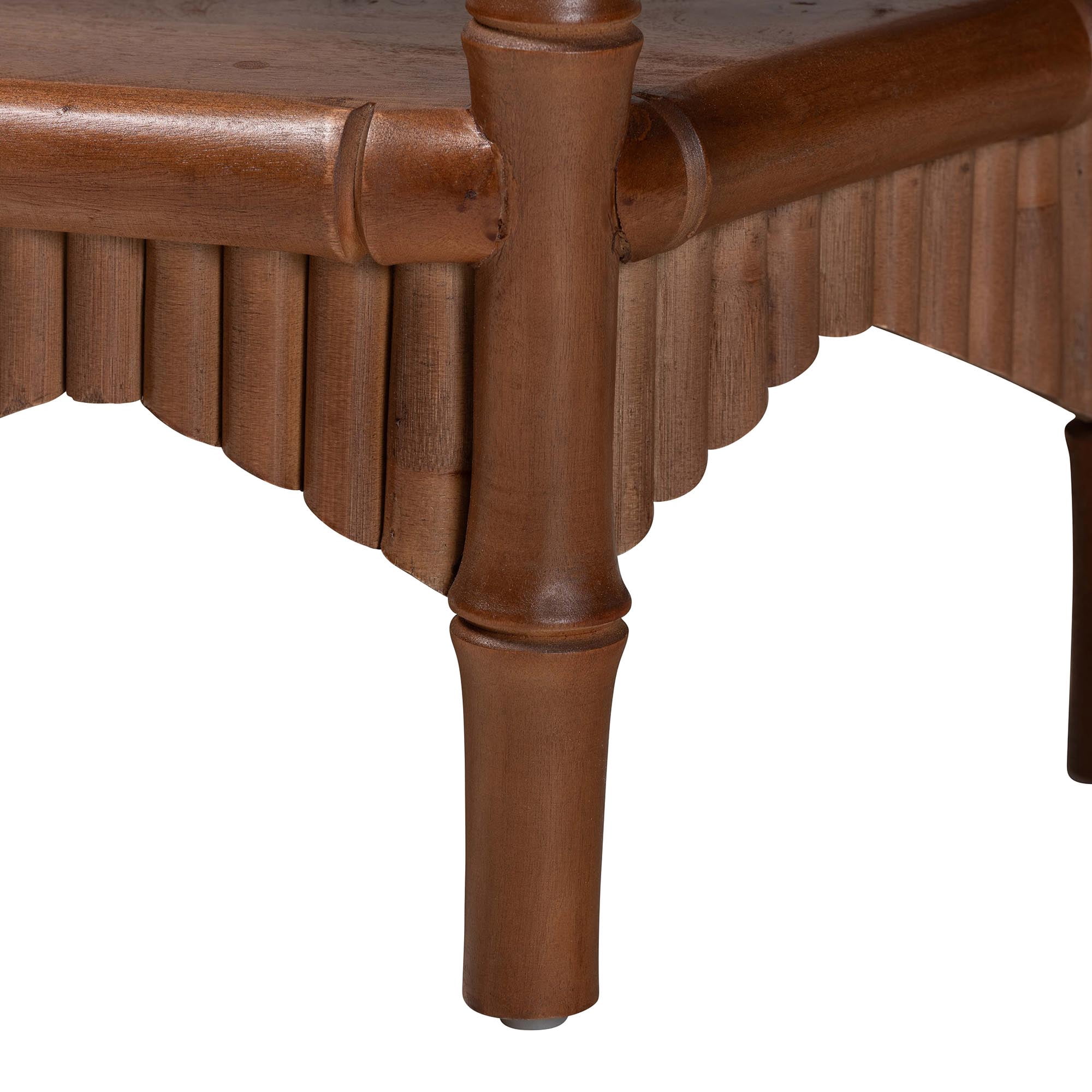 bali & pari Alessa Boho Console Table, 34 in., Mahogany Brown