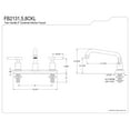 thumbnail image 5 of Kingston Brass FB2138CKL Kaiser Double-Handle 8" Centerset Kitchen Faucet, Brushed Nickel, 5 of 7