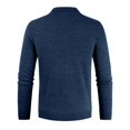 thumbnail image 4 of JTieacloth Pullover Casual Sweater Autumn And Winter Men's Sweaters Sweater Casual Solid Color Pullover Men(Blue), 4 of 5