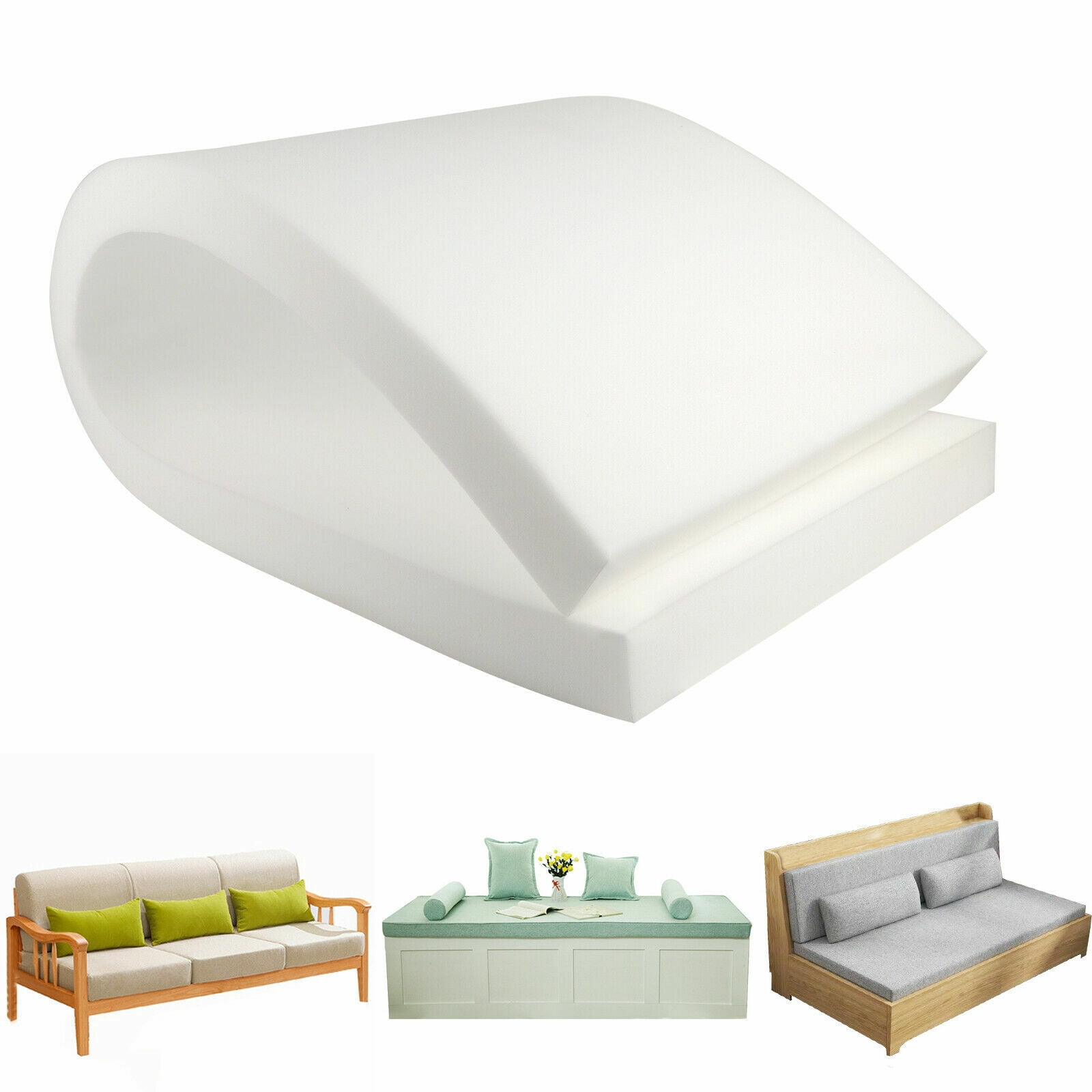 High Density Upholstery Foam Cushion 8T x 24W x 80 (50ILD