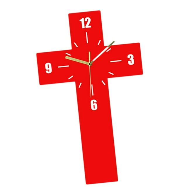 Modern Wall Clock Decor Accessory Acrylic Wall Clock Decorative Clocks for Walls Red
