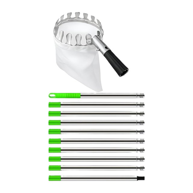 Varilla de empalme de acero ajustable, herramienta para recoger frutas, práctica herramienta de recolección de frutas, longitud extendida de 400 cm
