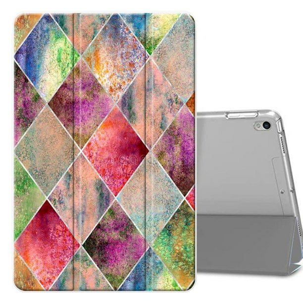 Case For Ipad 8th 9th Generation 10 2 Inch Color Grid Aesthetic Ultra Slim Ipad Pro Case Fashion Vintage Style Perfect Fit Pu Leather Flip Fold Stand Tablet Case Cover Walmart Com