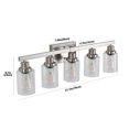 thumbnail image 6 of 5-Light Bathroom 31" Vanity Light Fixture Brushed Nickel Finish with Clear Glass Shades, Perfect for Bathroom, Vanity, and Dressing Area Lighting, 6 of 9