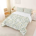 thumbnail image 2 of Erosebridal Yellow Blossoms Full Size Comforter Sets for Girls, Green Leaves Bedding Sets, Reversible, 3pcs, 2 of 6