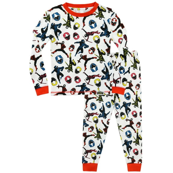 Boys Power Rangers Long Sleeve and Leg Pajamas Sizes 4 - 12