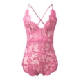 thumbnail image 4 of FhsagQ Lingerie pour Femmes Grande Taille Mode pour Femmes Combinaison Moulante Lingerie Jeu de Rôle Lingerie pour Femmes Lingerie en Dentelle à Carreaux Rouges Lingerie pour Femmes Collants Ouverts à l'Entrejambe Ensemble de Lingerie pour Femmes avec Bas S, 4 of 5