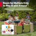 OUWI All Around Playtime Patio with Canopy, Kid Indoor and Outdoor
