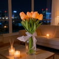 thumbnail image 3 of Radiant Romantic Tulip Light, 15 PCS Twinkling Tree Tulips Led Night Light, Flower lights Ambient Night Lamp, Glowing Tulip Bouquet for Bedroom Decor Gift (Pink), 3 of 7