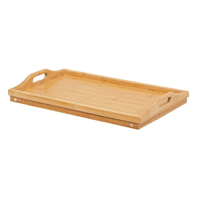Miangastore Foldable Bamboo Desk Bed Laptop Stand Foldable Table Breakfast Serving Tray