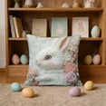 thumbnail image 5 of YingYouFu Easter Throw Pillow Covers Lmitation Embroidery Printing Around The Rabbit Printed Decorative Pillow Case Cushion Cover Home Decoration, 5 of 6