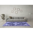 thumbnail image 3 of Ahgly Company Machine Washable Indoor Rectangle Medallion Blue Traditional Area Rugs, 3' x 5', 3 of 4