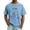 Blue, variant on Mens Funny I'm Fine Graphic T-Shirt Blue Nylon Spandex Relaxed Fit Short Sleeve Tee Sizes M to XXXL,Size M