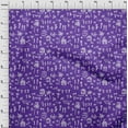 thumbnail image 4 of oneOoneGeorgetteViscosePurpleFabricAsianFloralBlockFabricForSewingPrintedCraftFabricByTheYard42InchWide, 4 of 4