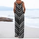 thumbnail image 3 of ICHUANYI Clearance Women Print Jumpsuit Pajamas Casual Buttons Pocket Sleeveless Wide Leg Long Pants(Black, L) ICHUANYI WER2023080909593, 3 of 4