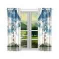 thumbnail image 2 of MYPOP Lighthouse Window Curtain Kitchen Curtain 26x39 inches (Two Piece), 2 of 3