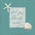 thumbnail image 2 of Audit, Lisa 15x15 White Modern Wood Framed Museum Art Print Titled - Ocean View VI on Teal, 2 of 4