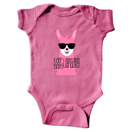 

Inktastic Keep Being Llamazing Pink Llama in Sunglasses Gift Baby Boy or Baby Girl Bodysuit