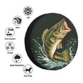 thumbnail image 4 of Kdxio Largemouth Bass jumps out of water Tire Cover Wheel Protectors Tyre Covers Weatherproof Wheel Covers Universal Fit for Trailer Rv SUV Truck Camper Travel Trailers-14 inch, 4 of 6