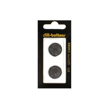 Dill Buttons 18mm 2pc Shank Leather Black