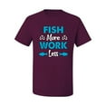 thumbnail image 2 of Wild Bobby, Fish More Work Less Pro Fishermen, Fishing, Men Graphic Tee, Maroon, 5X-Large, 2 of 4
