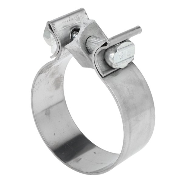 Abrazadera de tubo de escape Unique Bargains / Junta de tubo de silenciador para automóvil camión / Acero inoxidable duradero 2.60" 30mm / 1 Pc tono plateado