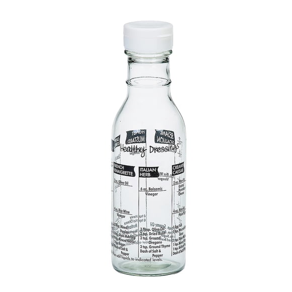 Botella agitadora de vidrio para aderezo de ensalada Cuisinox 21 x 6 cm