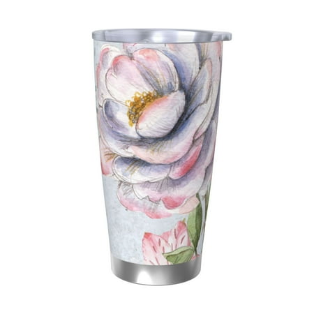 

Goofa Vintage Rose for 20 oz Skinny Tumbler Stainless Steel Coffee Mug Slim Vacuum Insulated Travel Cup Car Cup-Without Straw