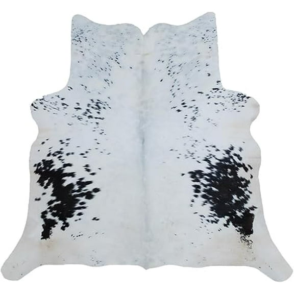 Versatile Black and White Cowskin Rug - Small Size Hair-On Cowhide Rug for Elegant Home Interiors, Ideal for Living Rooms or Bedrooms