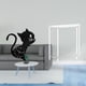 thumbnail image 2 of Reloj de pared,Reloj de pared con diseño de gato para guardería,sala de juegos y interior,Mesita de noche de acrílico,Mesa auxiliar de acrílico transparente Mesa auxiliar transparente en, 2 of 8