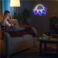 thumbnail image 3 of Bearachild UFO Letreros de neón Tablero de acrílico LED Luces de neón Decoración de pared Estética LED Letreros de neón Alien Night Light para Kits de decoración para fiestas Bearachild HA036973-00, 3 of 6